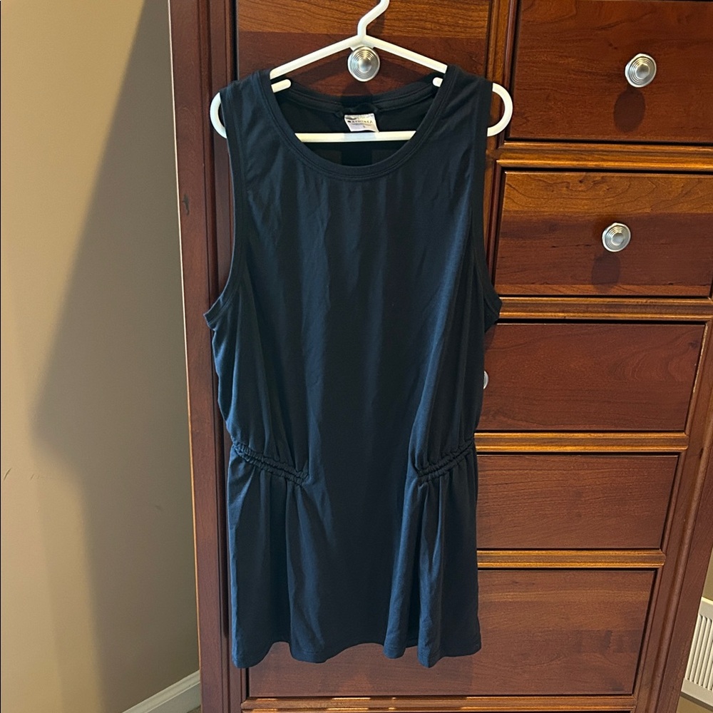 Athleta Black Sleeveless shirt, size Small, 56% poly,37% modal, 7% spandex